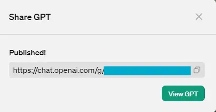 カスタムGPTの作成完了